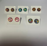 Kaleidoscope stud earrings