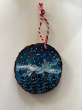 Hand painted Wood slice decoration