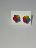 Flower stud earrings