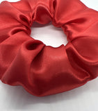 Luxe Red Satin Scrunchie