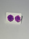 Flower stud earrings