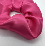 Luxe fuschia Pink Satin Scrunchie