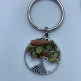 Tree of Life Crystal Key Ring