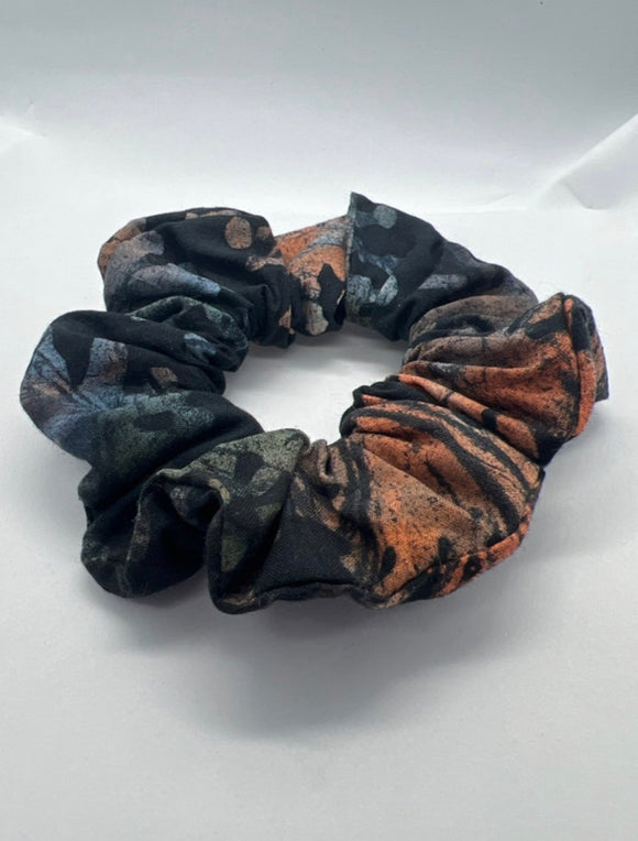 Batik Luxe Scrunchie Orange and Green