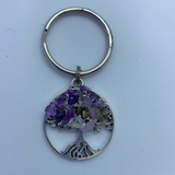 Tree of Life Crystal Key Ring