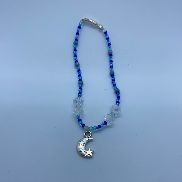 Beaded Blue Moon Bracelet