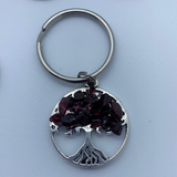 Tree of Life Crystal Key Ring